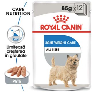 ROYAL CANIN Light Weight Care Adult, hrană umedă câini, limitarea creșterii în greutate, (pate), bax, 85g x 12buc