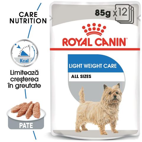 ROYAL CANIN Light Weight Care Adult, hrană umedă câini, limitarea creșterii în greutate, (pate), bax, 85g x 12buc