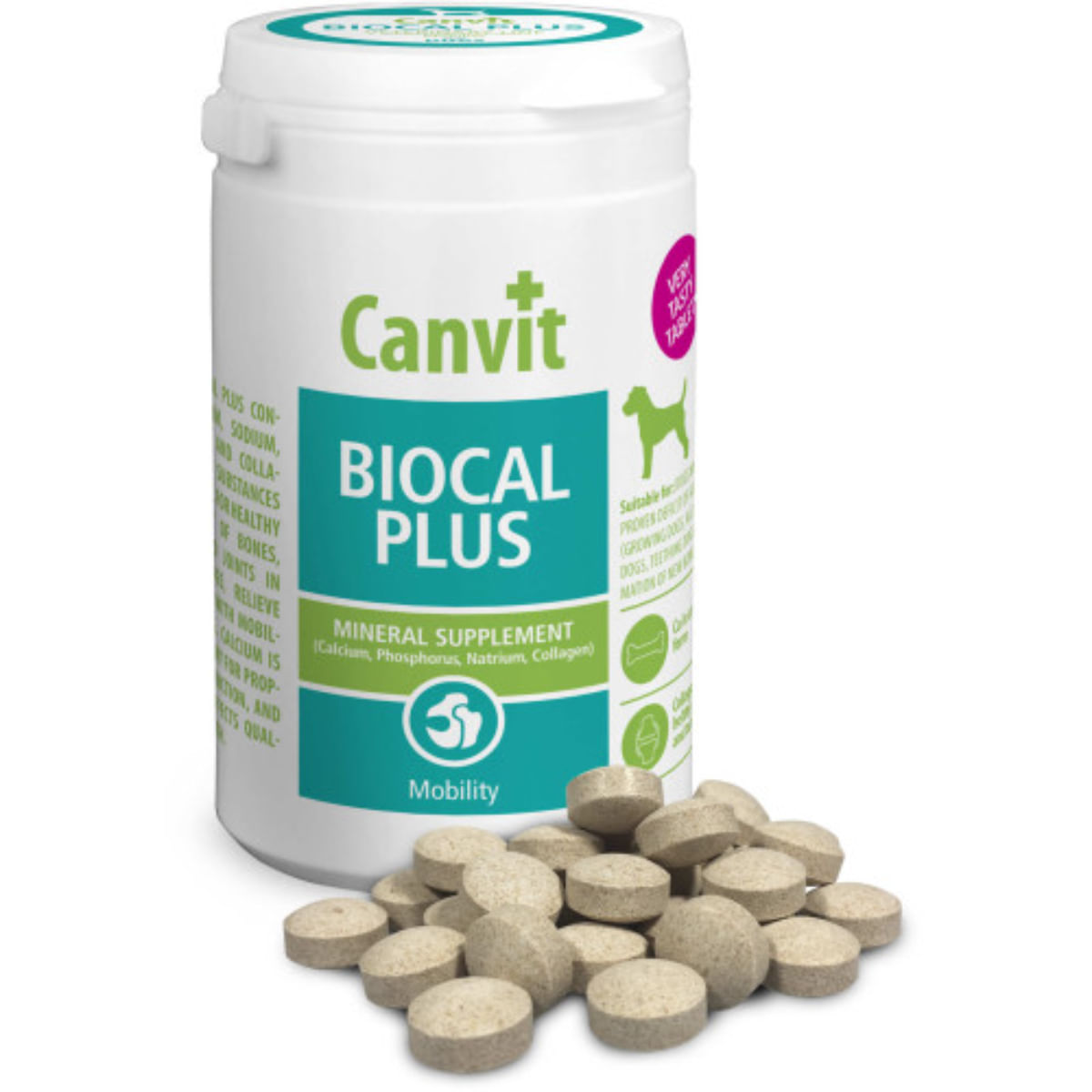 CANVIT Biocal Plus, supliment sistem articular, sistem osos câini CANVIT Biocal Plus, XS-S, supliment sistem articular, sistem osos câini, flacon, 230g - 1 | YEO