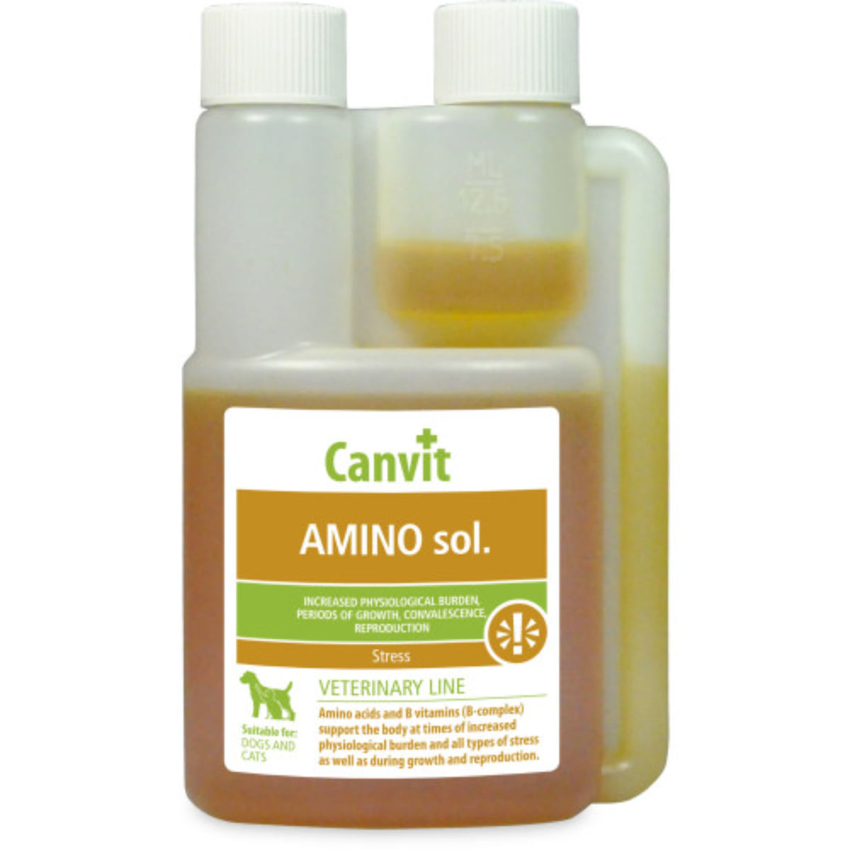 CANVIT Amino, supliment convalescență, activitate intensă câini, suspensie orală CANVIT Amino, XS-XL, supliment convalescență, activitate intensă câini și pisici, flacon, 250ml suspensie orală