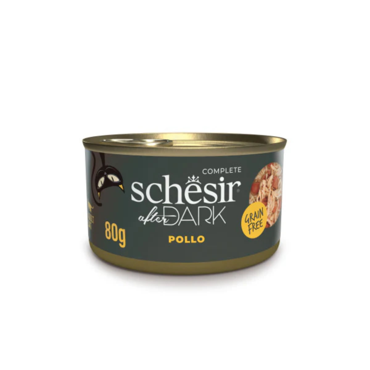 SCHESIR After Dark, Pui, conservă hrană umedă fără cereale pisici, (în supă), 80g - 1 | YEO