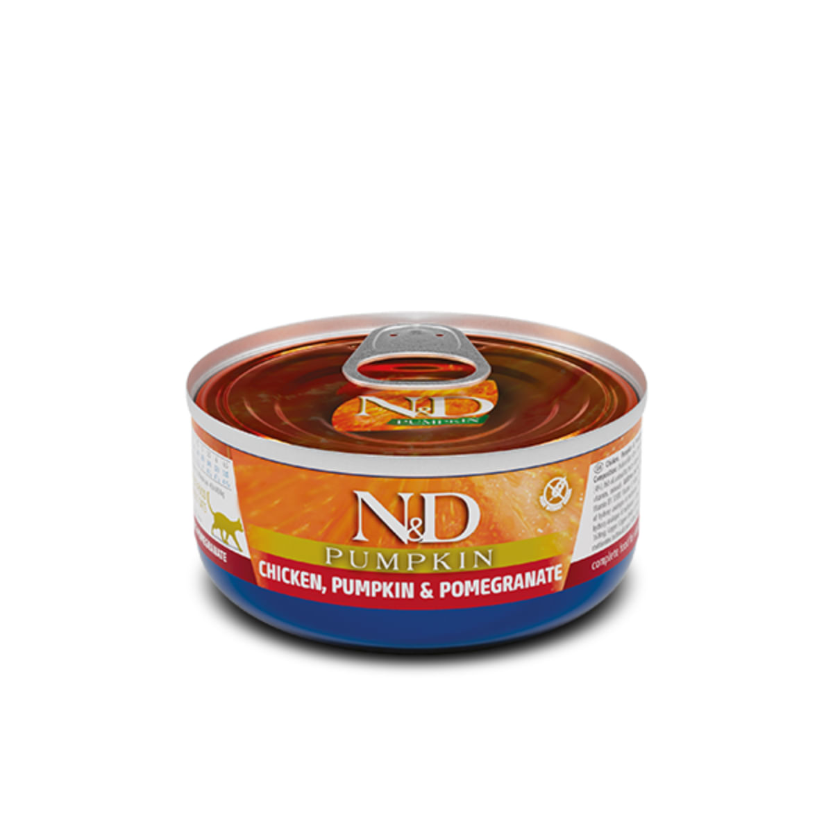 N&D Pumpkin, Pui și dovleac, conservă hrană umedă fără cereale pisici, (în aspic), 70g