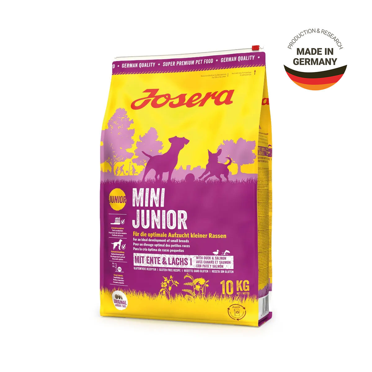 JOSERA Mini Junior, XS-S, Rață și Somon, hrană uscată câini junior, 10kg