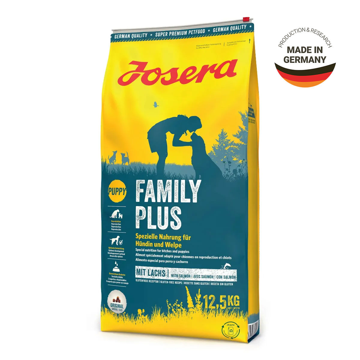 JOSERA Family Plus, XS-XL, Pasăre și Somon, hrană uscată câini junior & adult, 12.5kg - 2 | YEO