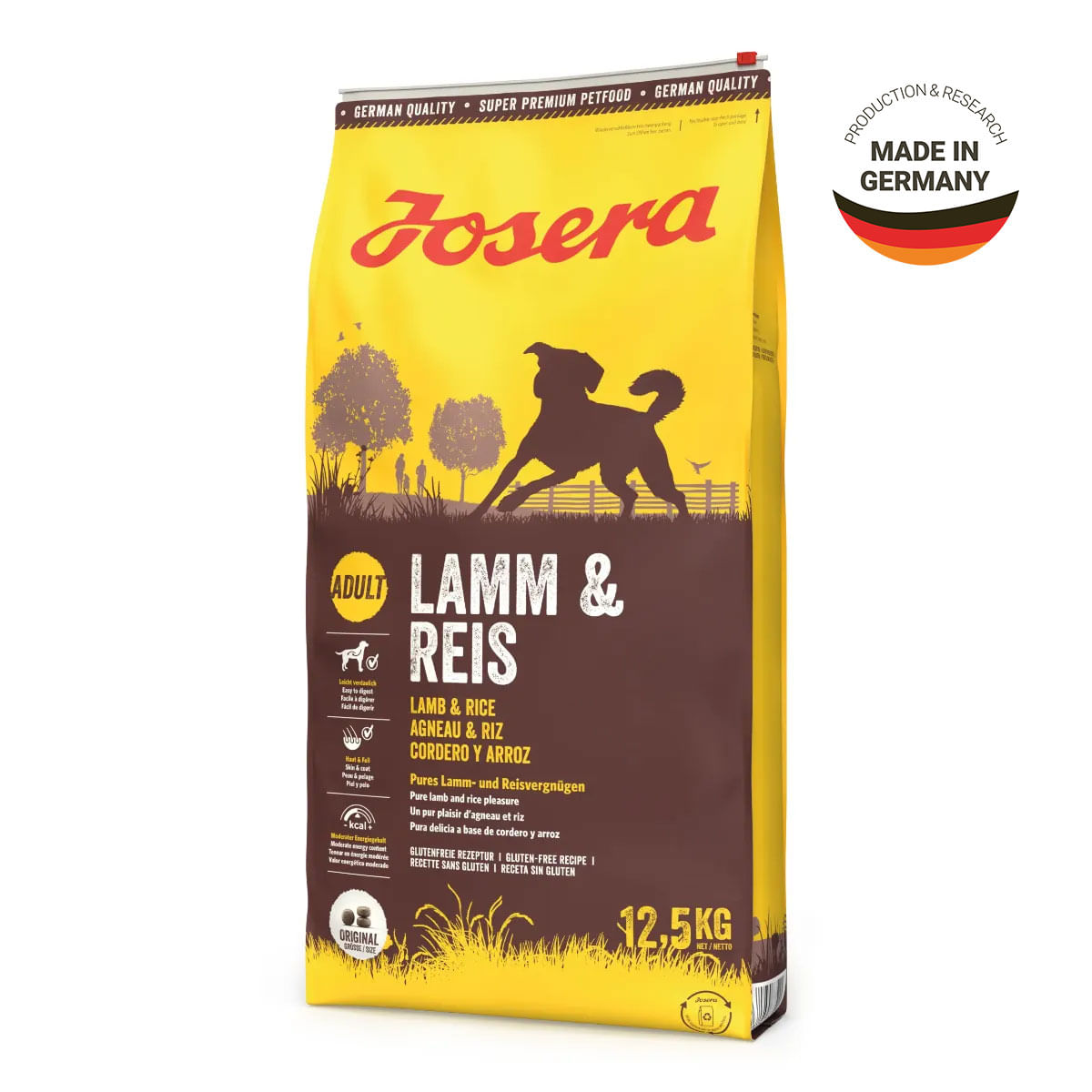 JOSERA Lamb & Rice, XS-XL, Miel și Orez, hrană uscată câini, 12.5kg