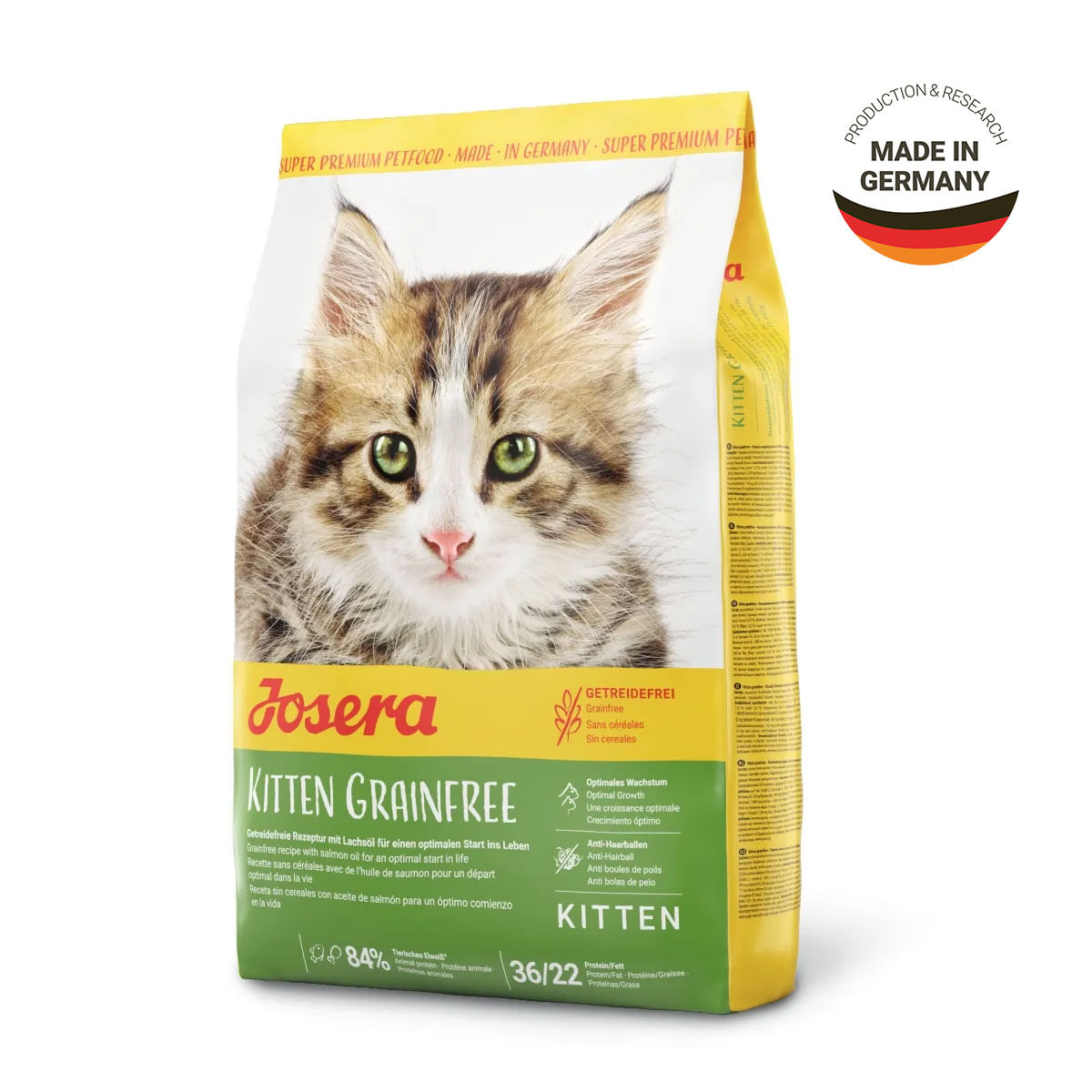 JOSERA Kitten Grainfree, Somon, hrană uscată fără cereale pisici junior, 10kg