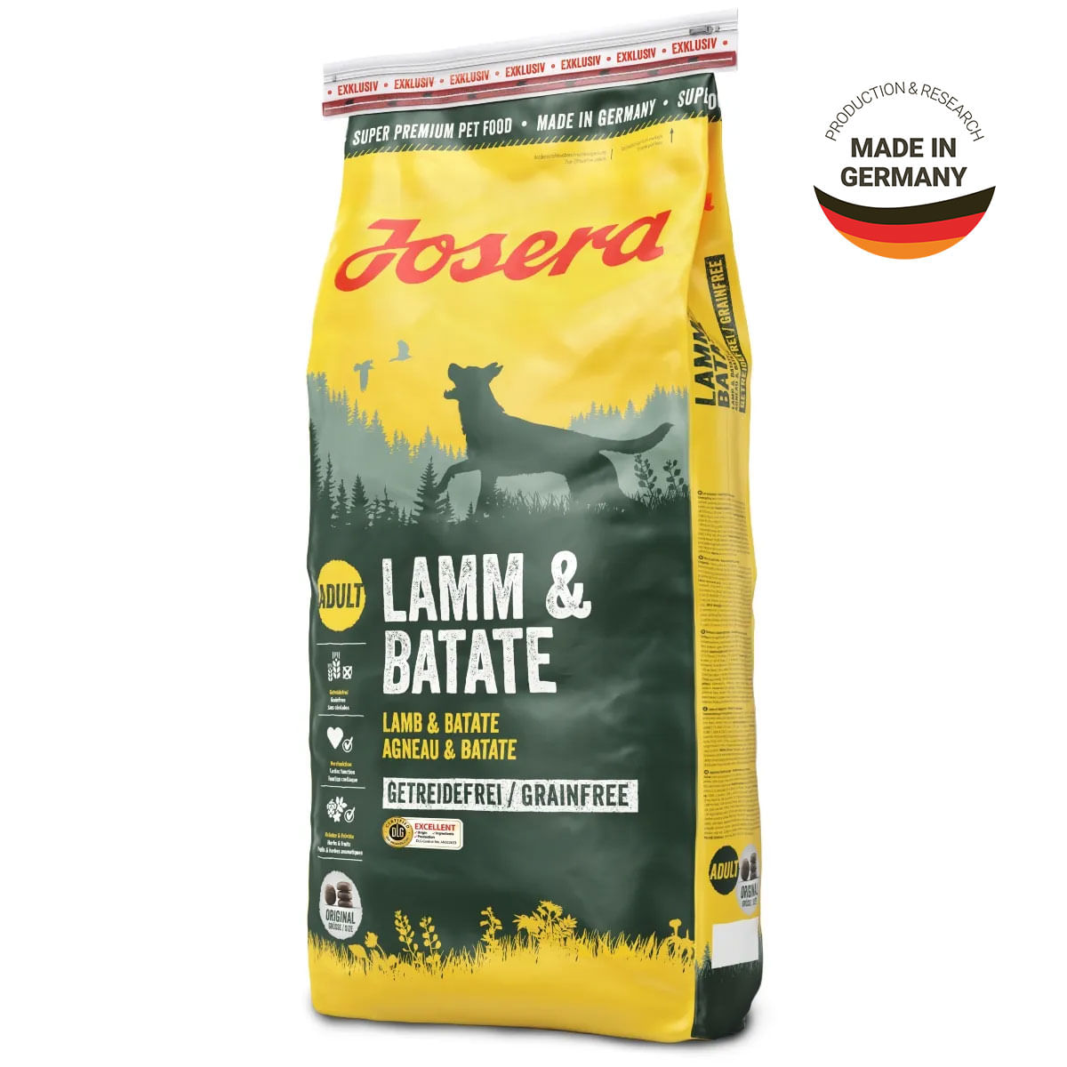 JOSERA Miel & Cartof Dulce, XS-XL, Miel, hrană uscată fără cereale câini, piele & blană, 15kg