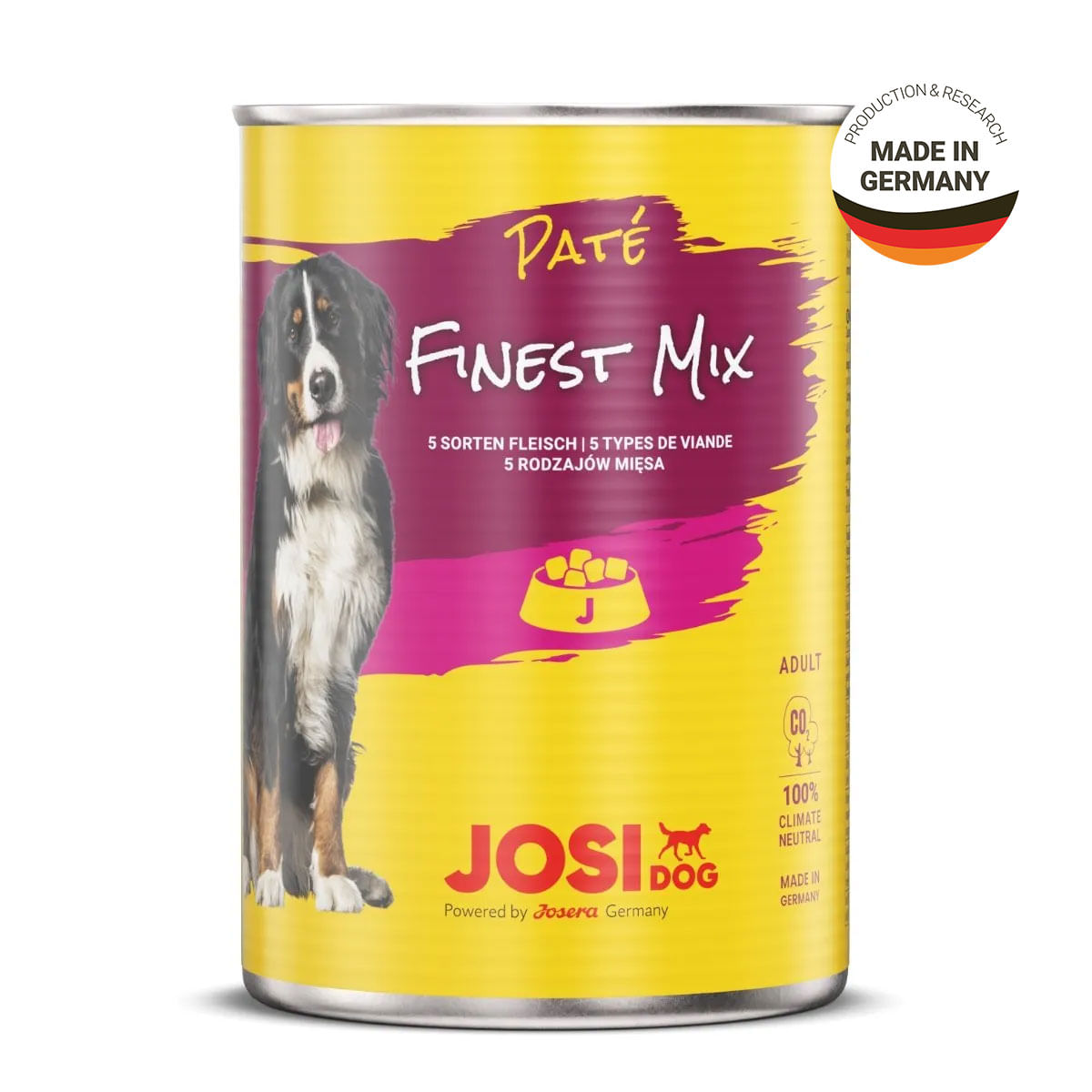 JOSIDOG Finest Mix, Pasăre și Vită, conservă hrană umedă câini, (pate), 400g x 12