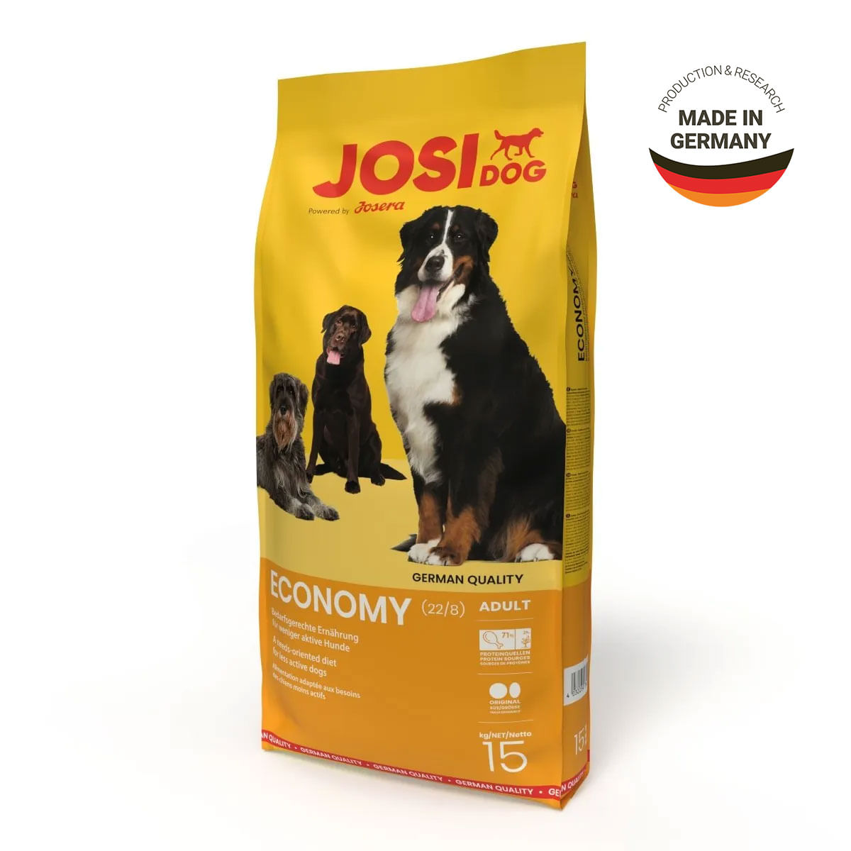 JOSIDOG Economy, XS-XL, Pasăre, hrană uscată câini, 15kg