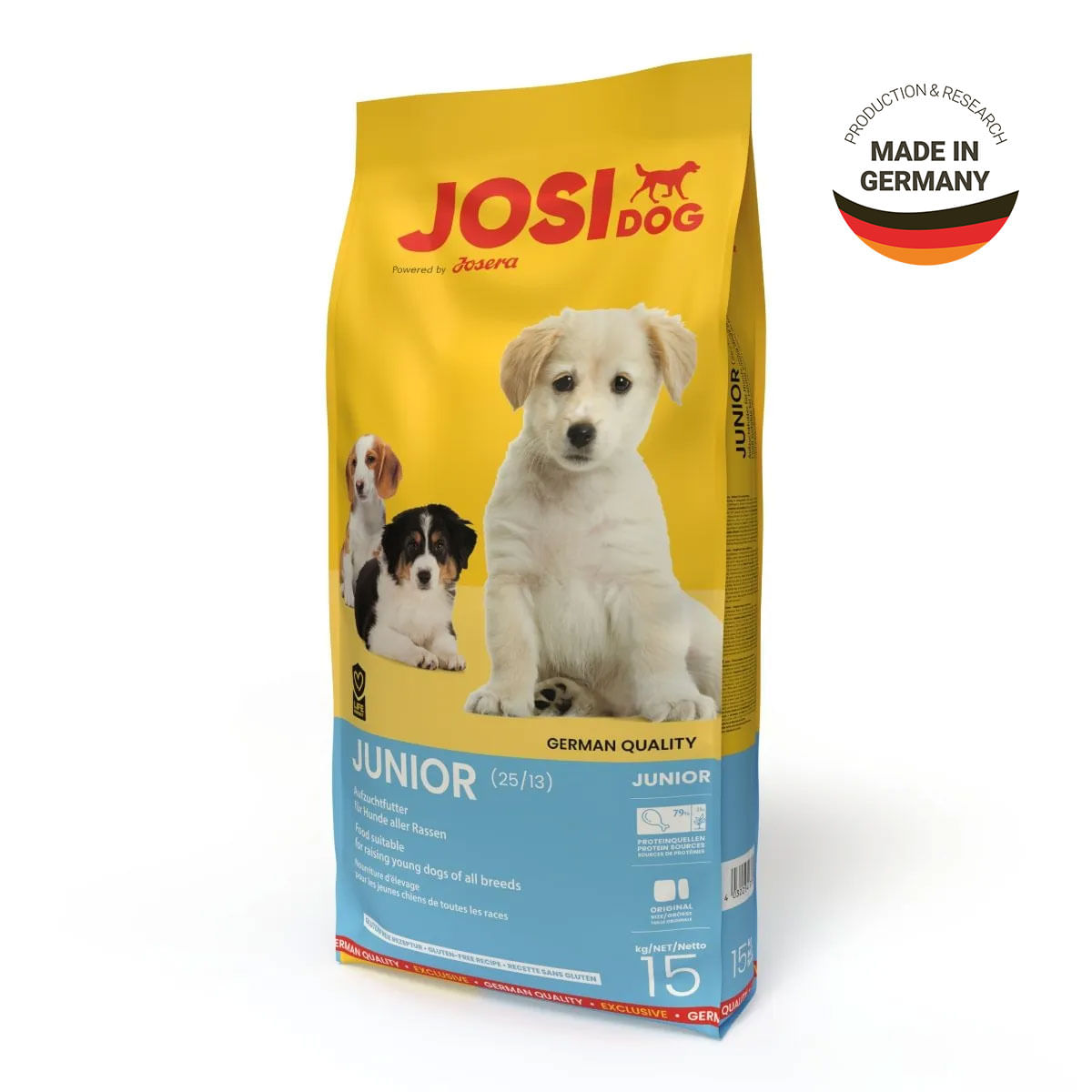 JOSIDOG Junior, XS-XL, Pasăre, hrană uscată câini junior, 15kg