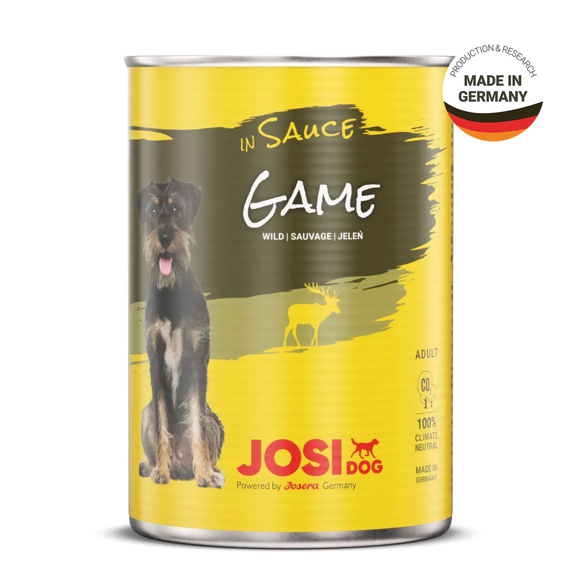 JOSIDOG, Vânat, conservă hrană umedă câini, (în sos), 415g x 12