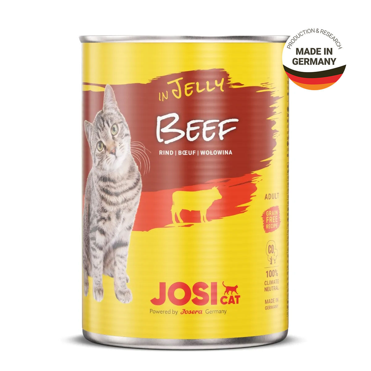 JOSICAT, Vită, bax conservă hrană umedă pisici, (în aspic), 400g x 12