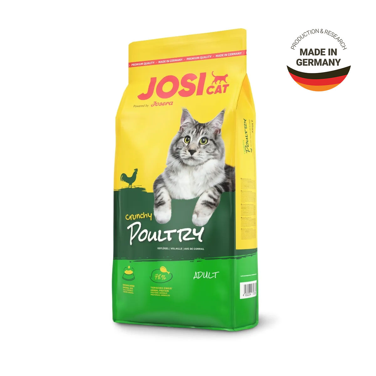 JOSICAT Crunchy, Pui, hrană uscată pisici, 18kg