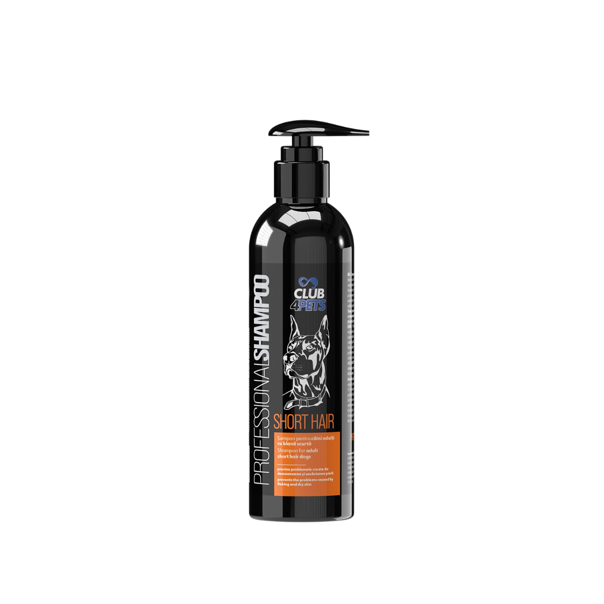 CLUB 4 PETS Profesional Short Hair, șampon câini, păr scurt, flacon cu aplicator, 250ml