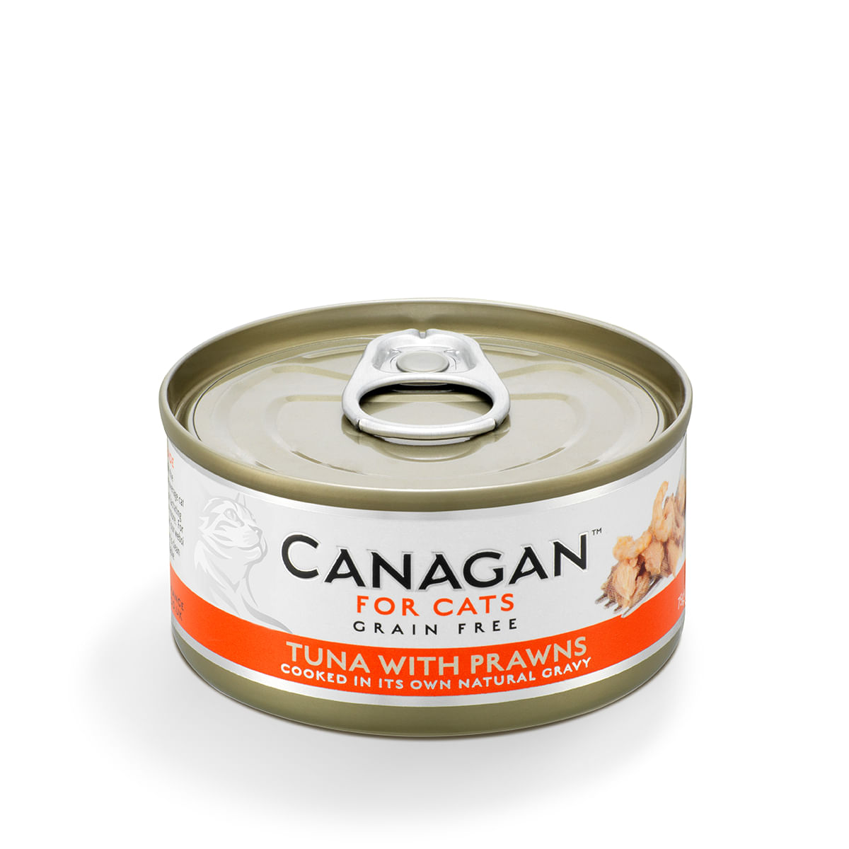 CANAGAN, Ton și Creveți, conservă hrană umedă fără cereale pisici junior & adult, (în suc propriu), 75g - 1 | YEO