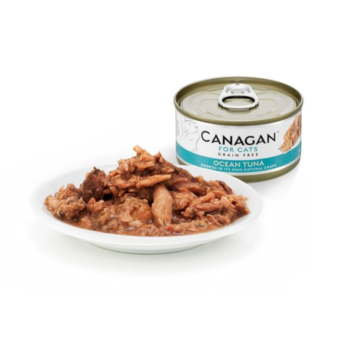 CANAGAN Ocean Tuna, Ton, conservă hrană umedă fără cereale pisici junior & adult, (în suc propriu), 75g - 3 | YEO