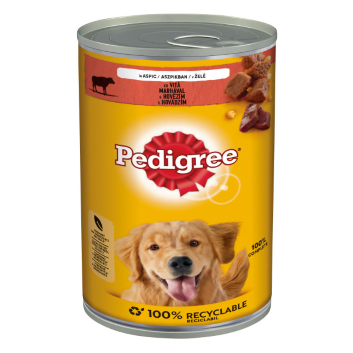 PEDIGREE, XS-XL, Vită și Pasăre, conservă hrană umedă câini, (în aspic), 1.2kg