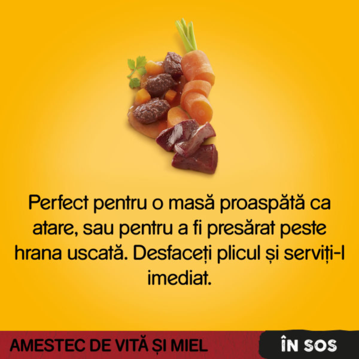 PEDIGREE, XS-XL, Vită și Miel, plic hrană umedă câini, (în sos), 100g - 2 | YEO