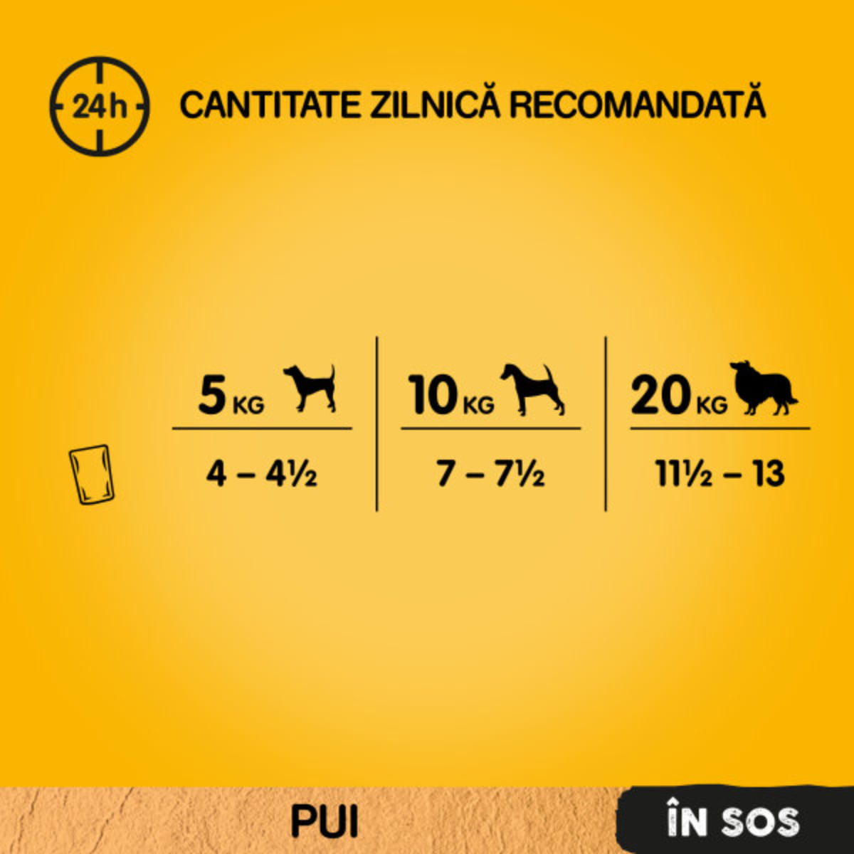 PEDIGREE, XS-XL, Pui și Legume, plic hrană umedă câini, (în sos), 100g