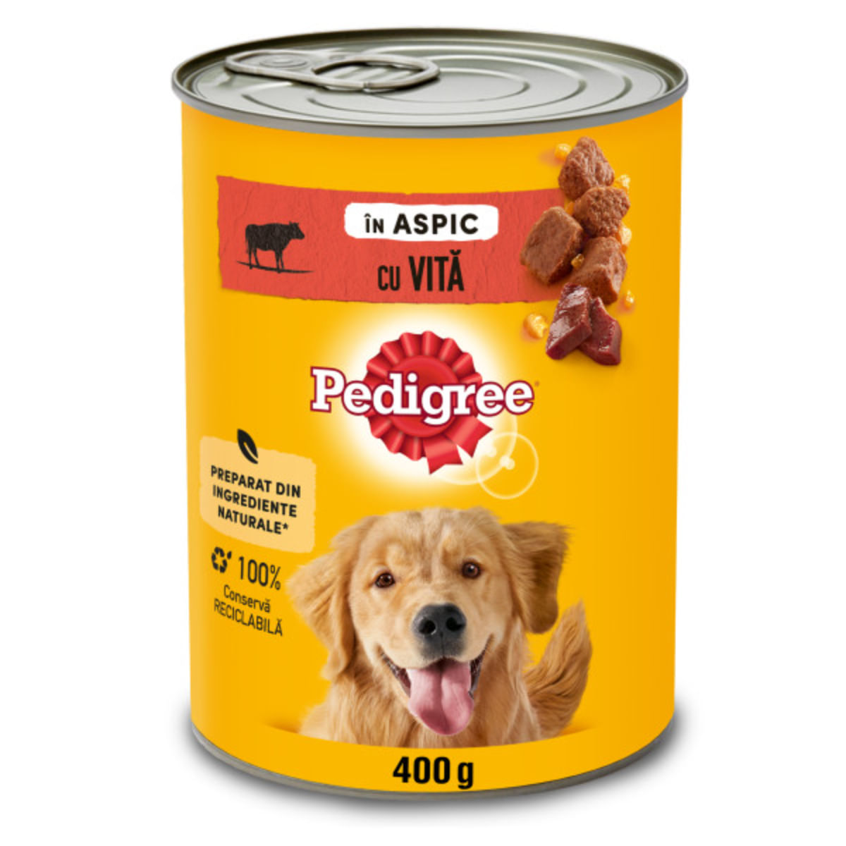 PEDIGREE, XS-XL, Vită și Pasăre, conservă hrană umedă câini, (în aspic), 400g - 2 | YEO