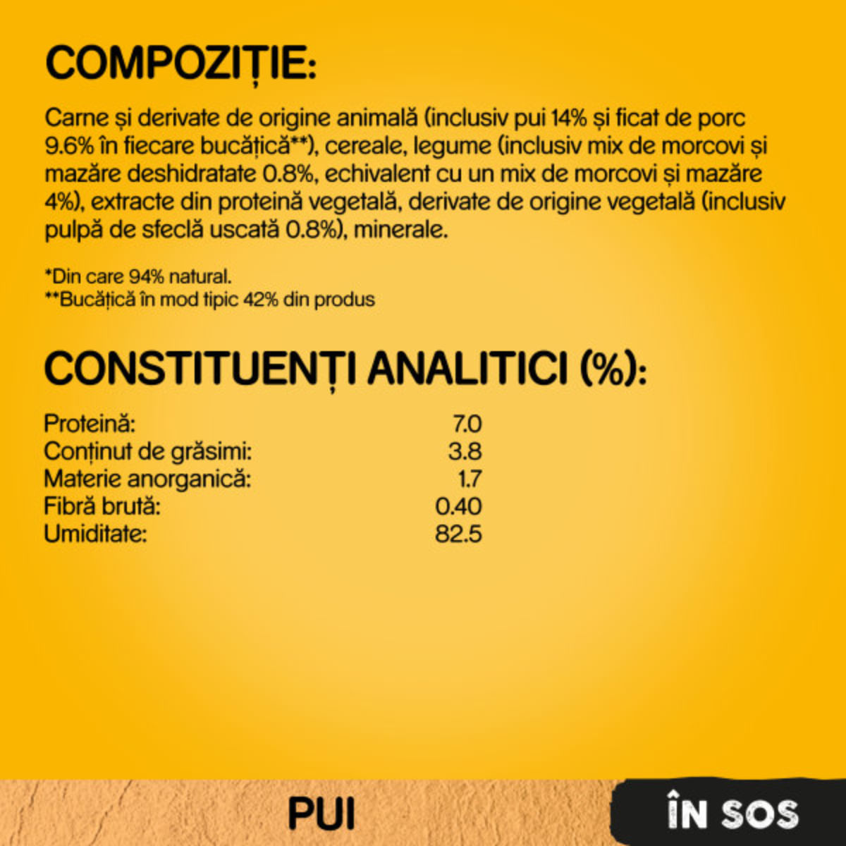 PEDIGREE, XS-XL, Pui și Legume, plic hrană umedă câini, (în sos), bax, 100g x 24buc