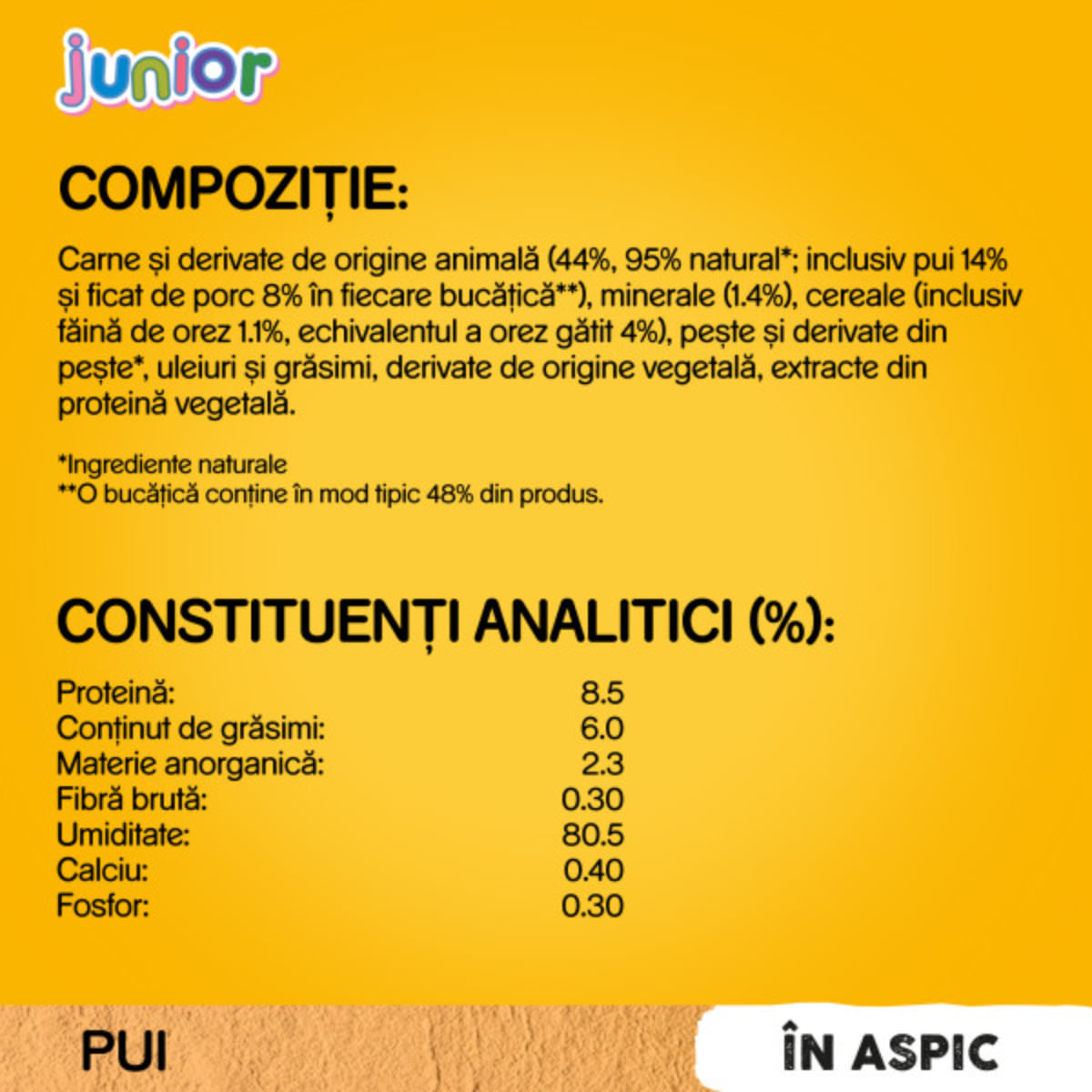 PEDIGREE Junior, XS-XL, Pui, plic hrană umedă câini junior, (în aspic), bax, 100g x 24buc