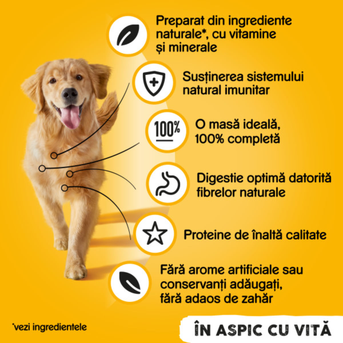 PEDIGREE, XS-XL, Vită și Pasăre, conservă hrană umedă câini, (în aspic), bax, 400g x 24buc