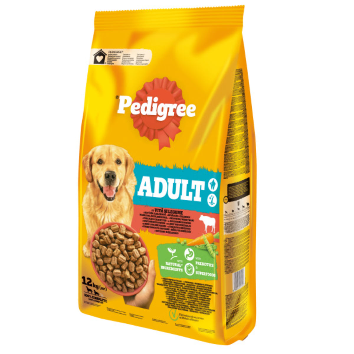 PEDIGREE Adult, M-XL, Vită și Legume, hrană uscată câini, 12kg