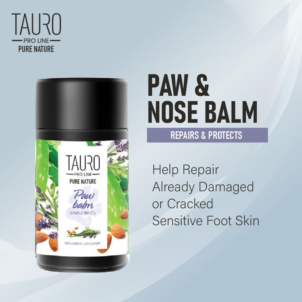 TAURO PRO LINE Pure Nature Paw Balm Repairs & Protects, Balsam pentru Lăbuțe, Câini și Pisici ,75ml - 2 | YEO