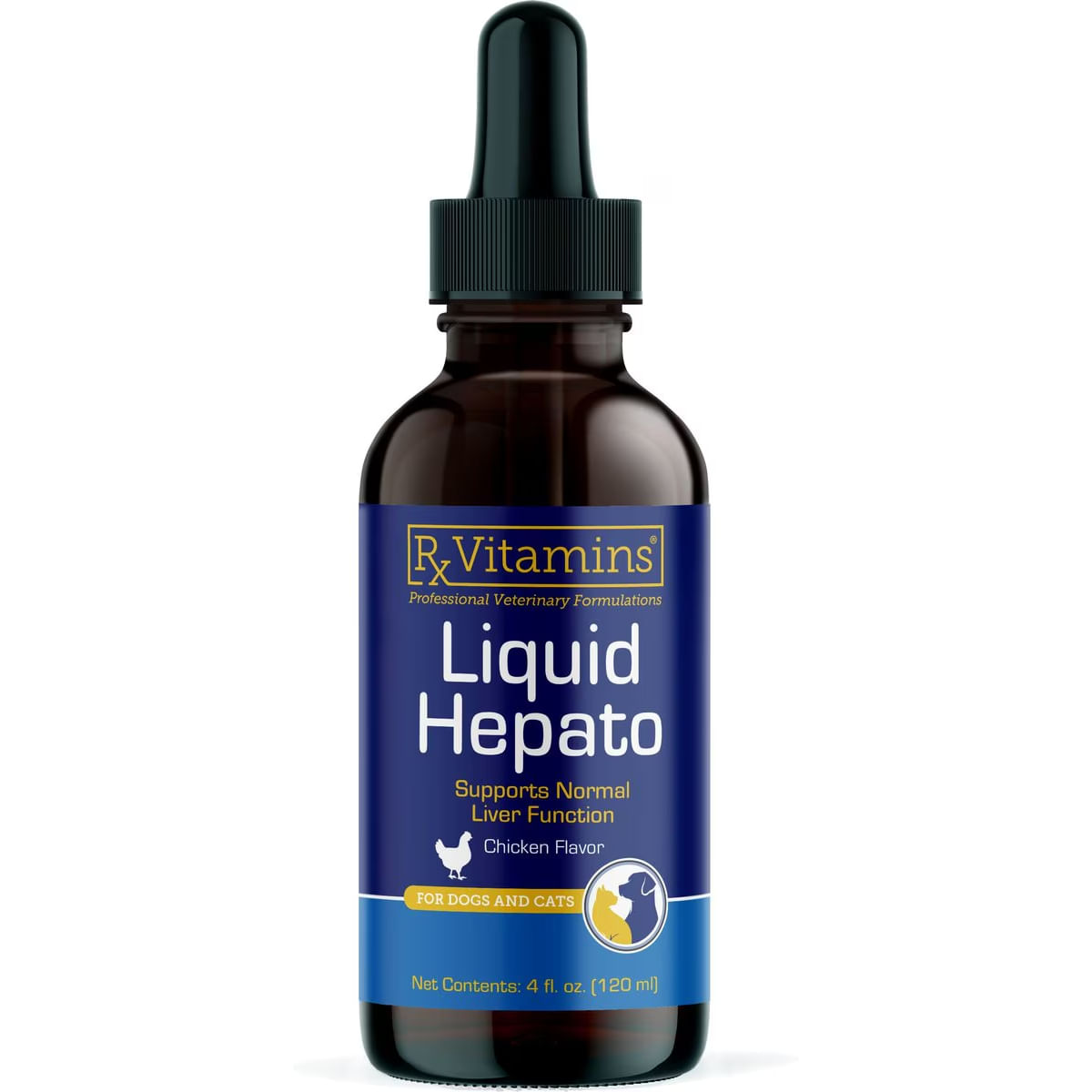 RX VITAMINS Liquid Hepato, supliment sistem hepatic câini, Bacon și Pui, suspensie orală RX VITAMINS Liquid Hepato, supliment sistem hepatic câini și pisici, Bacon și Pui, flacon, 120ml suspensie orală