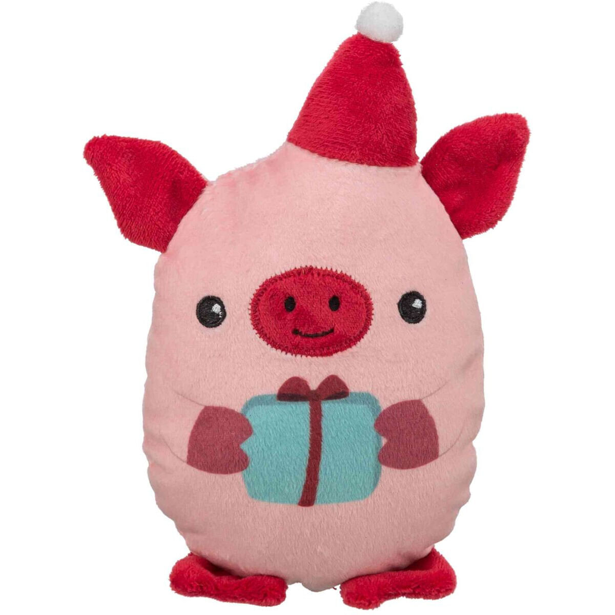 TRIXIE Christmas Purcel, jucărie de pluș câini, pluș TRIXIE Christmas Purcel, jucărie de pluș câini XS-M, pluș, roz și roșu, 19cm