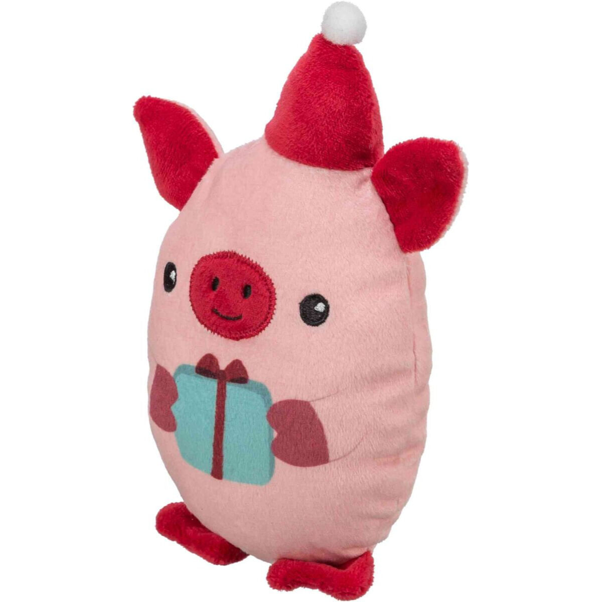 TRIXIE Christmas Purcel, jucărie de pluș câini, pluș TRIXIE Christmas Purcel, jucărie de pluș câini XS-M, pluș, roz și roșu, 19cm - 2 | YEO