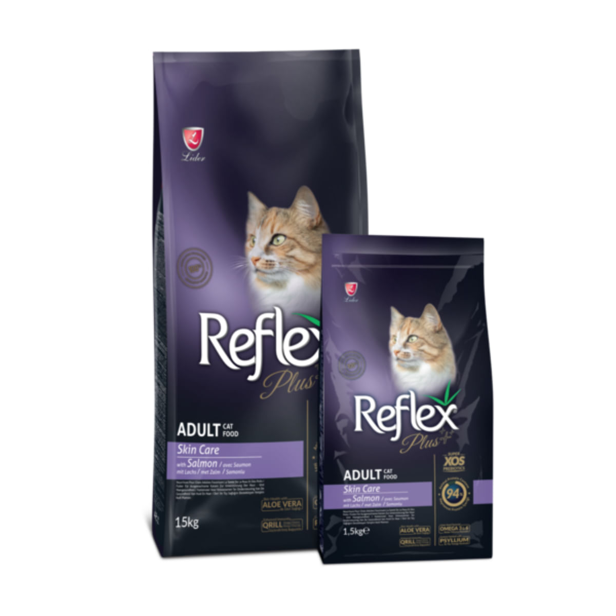 REFLEX Plus Skin Care, Somon, hrană uscată pisici, piele & blană, 15kg