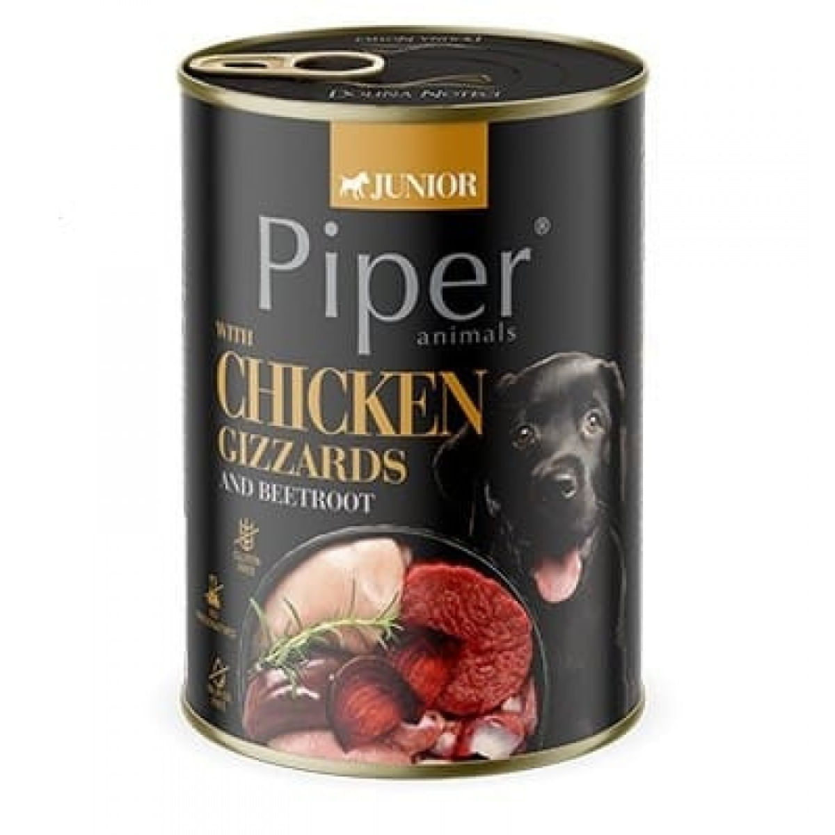 PIPER Junior, XS-XL, Pui, conservă hrană umedă câini junior, (în aspic), 400g - 1 | YEO