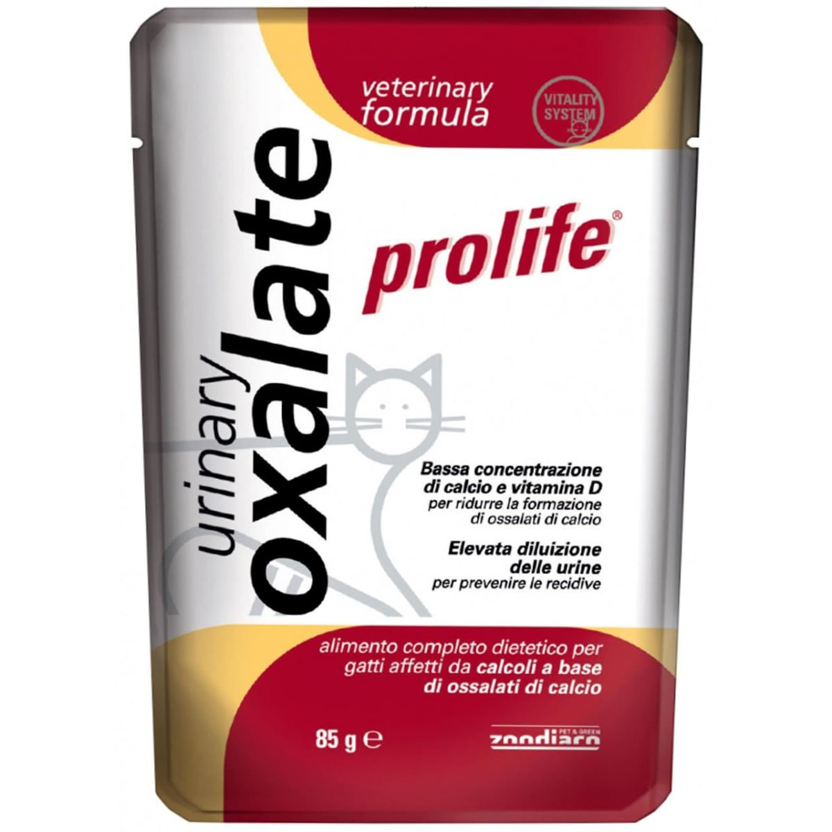 PROLIFE Urinary Oxalate, Pui, dietă veterinară, plic hrană umedă pisici, sistem urinar, (în aspic), bax, 85g x 12buc