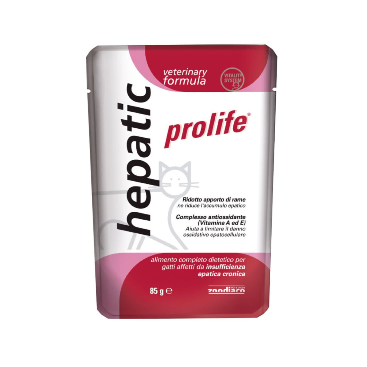 PROLIFE Hepatic, Pui, dietă veterinară, plic hrană umedă pisici, sistem hepatic, (în aspic), bax, 85g x 12buc