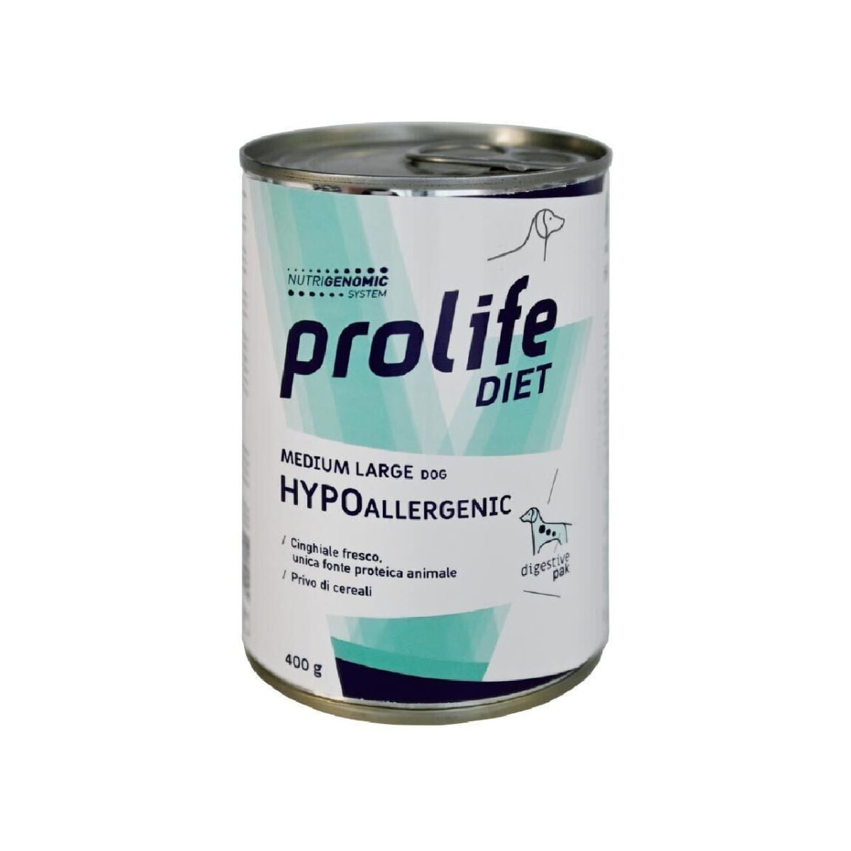 PROLIFE Diet Hypoallergenic, M-XL, Mistreț, dietă veterinară, conservă hrană umedă fără cereale câini, alergii, (în aspic), 400g - 1 | YEO