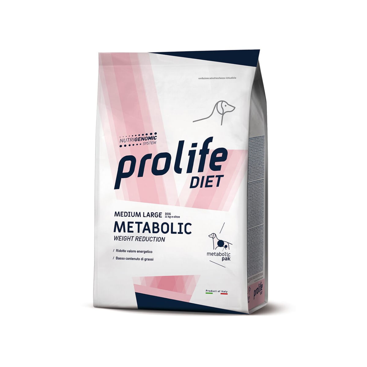 PROLIFE Metabolic Weight Reduction, M-XL, Somon, dietă veterinară, hrană uscată câini, obezitate, 8kg