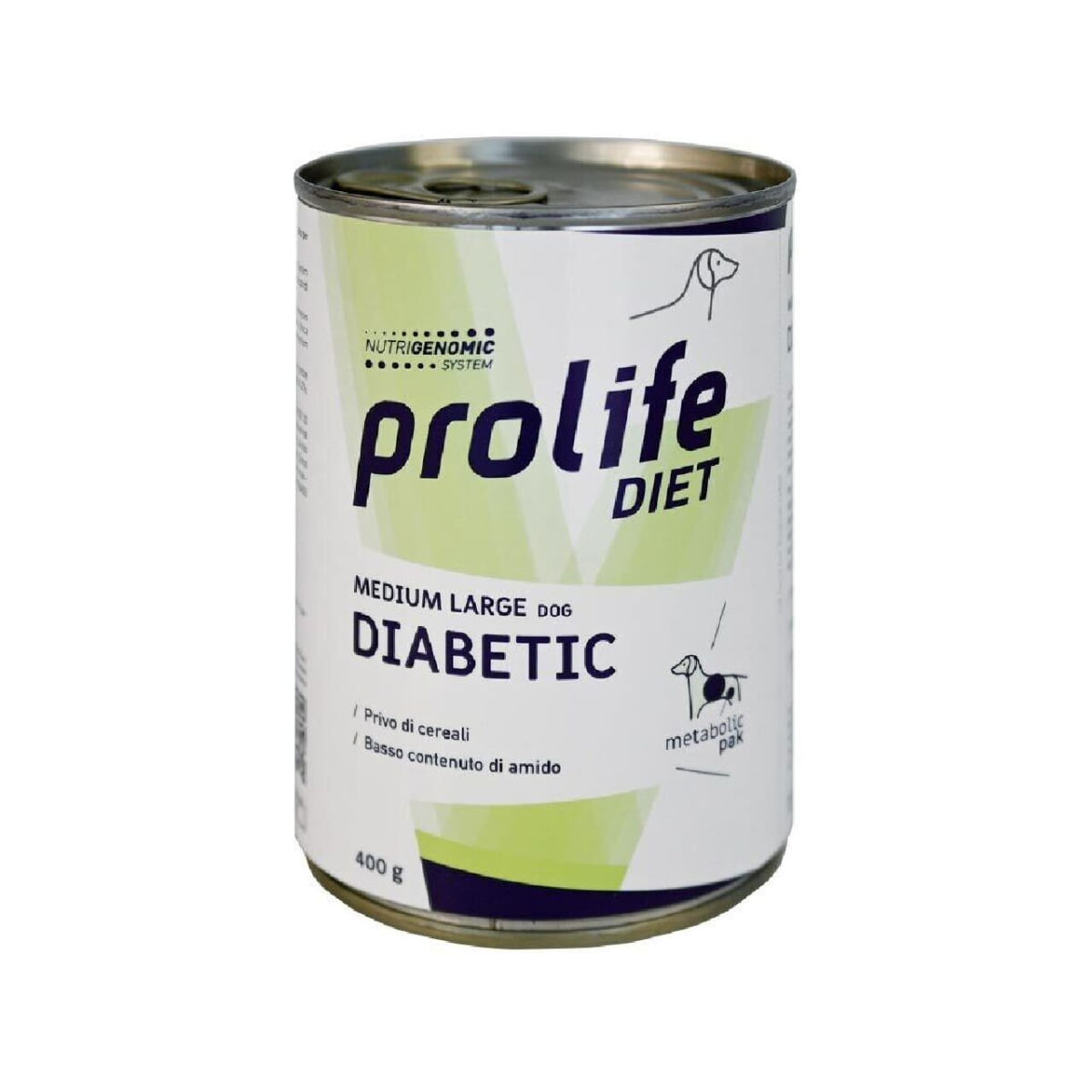 PROLIFE Diet Diabetic, M-XL, Pui și Vită, dietă veterinară, conservă hrană umedă câini, diabet, (în aspic), 400g