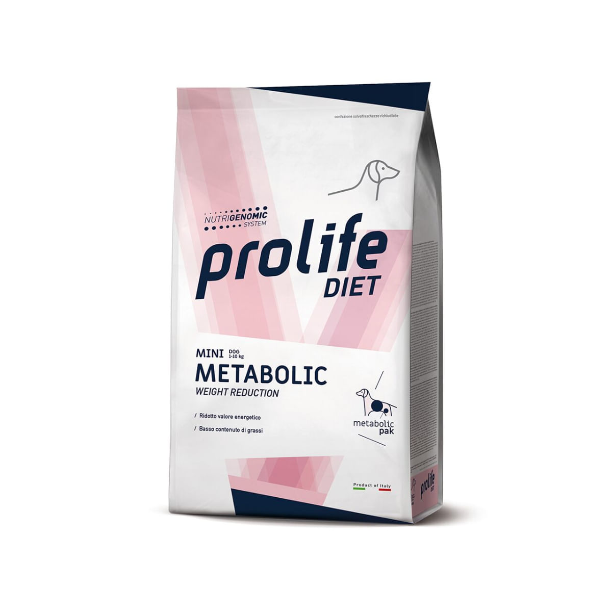 PROLIFE Mini Metabolic Weight Reduction, XS-S, Somon, dietă veterinară, hrană uscată câini, obezitate, 5kg