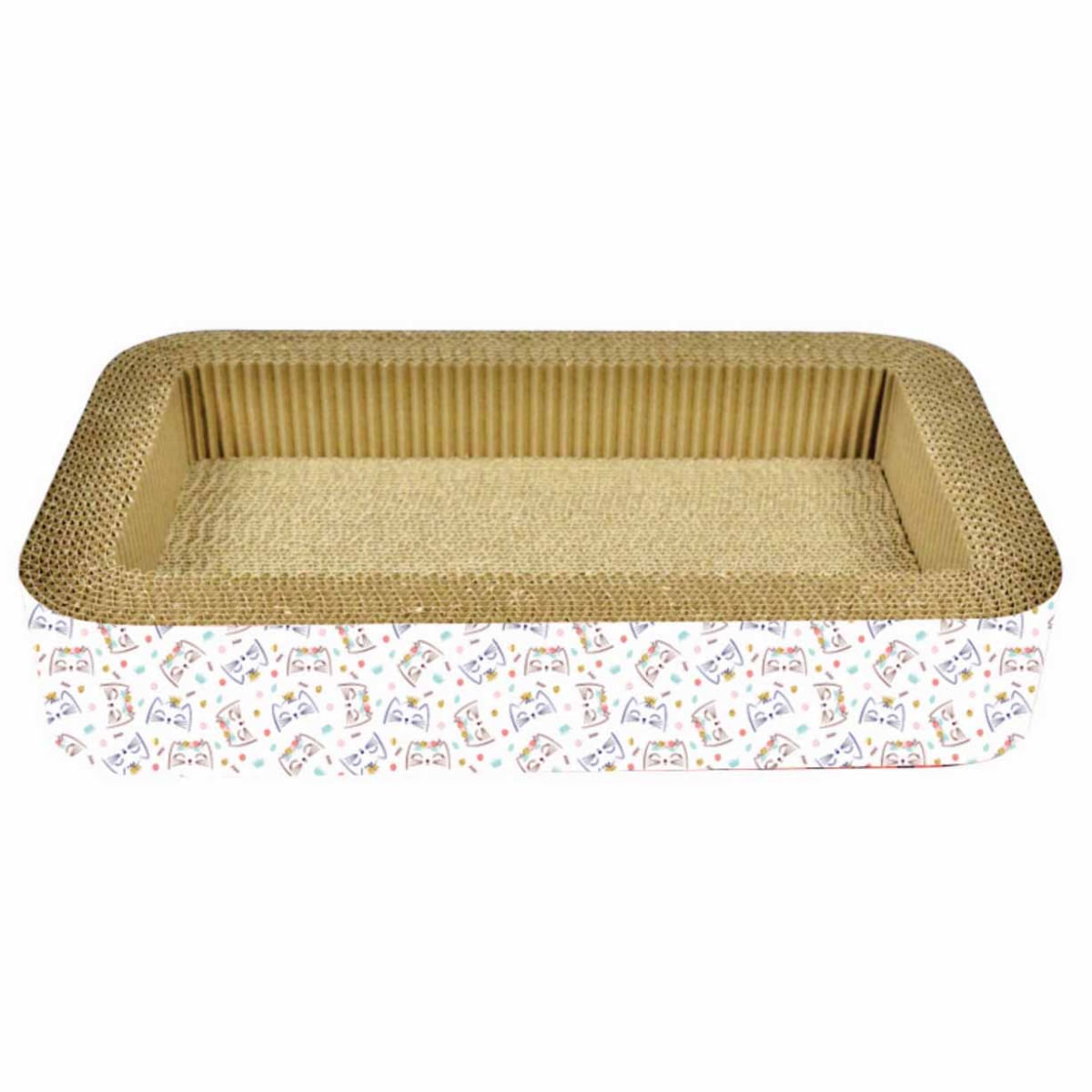 AGILITY Pat, scratcher pisici, carton, multicolor, 50.8x30.48x8.89cm