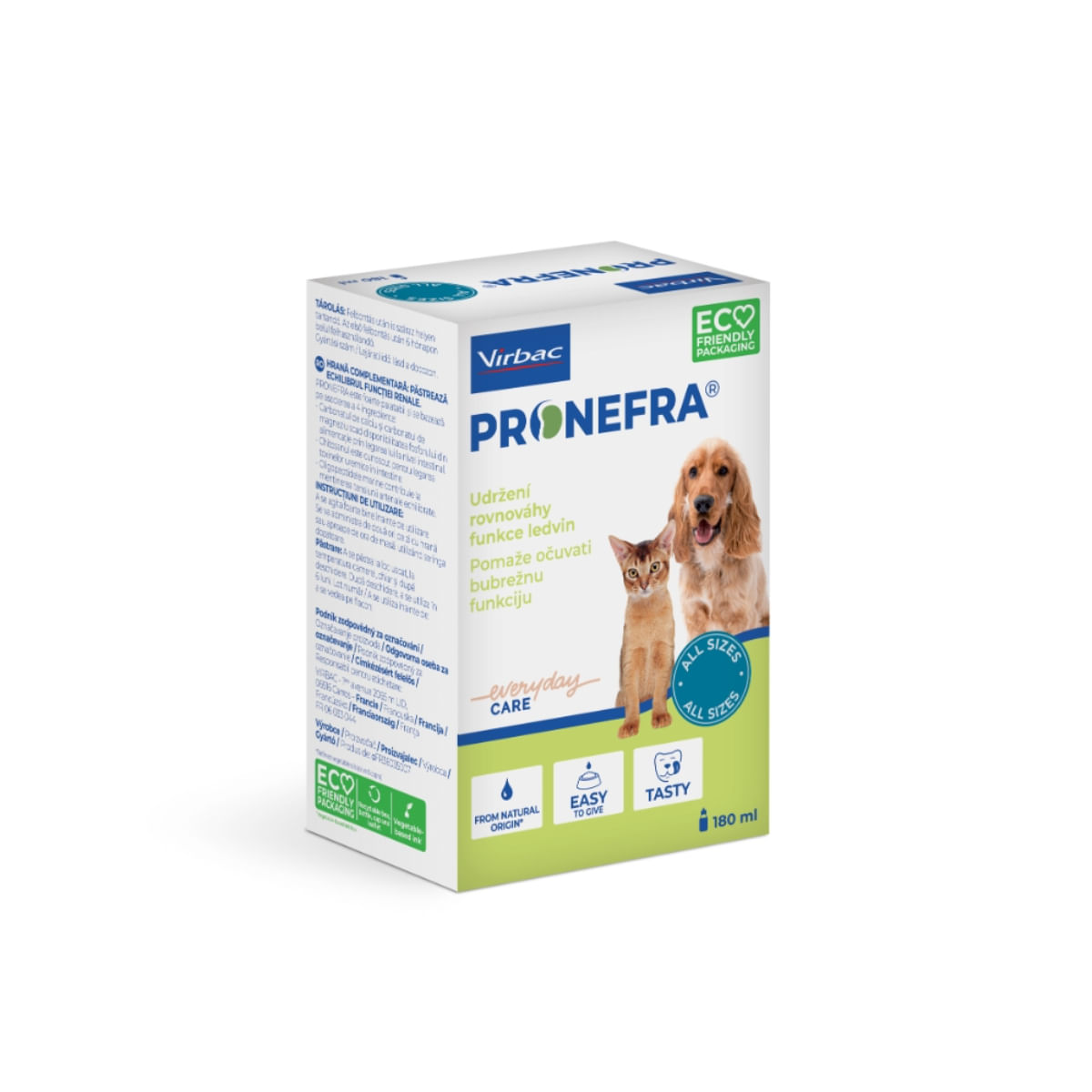 VIRBAC Pronefra, supliment sistem urinar câini, suspensie orală VIRBAC Pronefra, XS-XL, supliment sistem urinar câini și pisici, flacon cu aplicator, 180ml suspensie orală - 1 | YEO