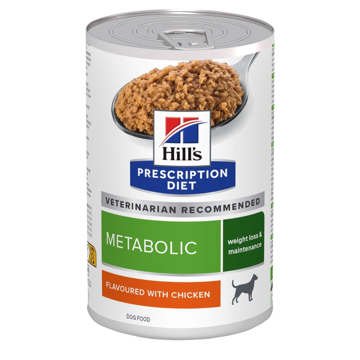 HILL\'S Prescription Diet Metabolic, XS-XL, Pui, dietă veterinară, conservă hrană umedă câini, obezitate, (pate), 200g