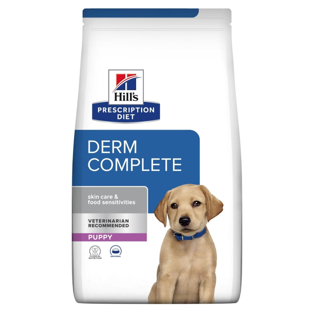 HILL\'S Prescription Diet Puppy Derm Complete, XS-XL, Ou, dietă veterinară, hrană uscată câini junior, piele & blană, 1.5kg