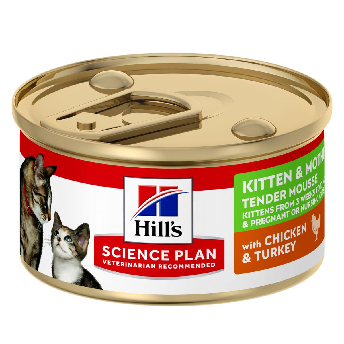 HILL\'S Science Plan Kitten & Mother, Pui și Curcan, hrană umedă pisici junior, (mousse), 85g