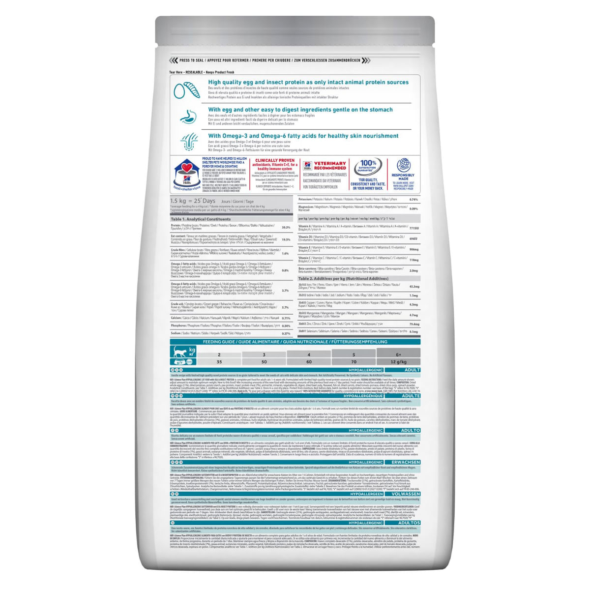 HILL\'S Science Plan No Grain Hypoallergenic, Ou și Insecte, hrană uscată fără cereale pisici, sistem digestiv, alergii, 7kg - 2 | YEO