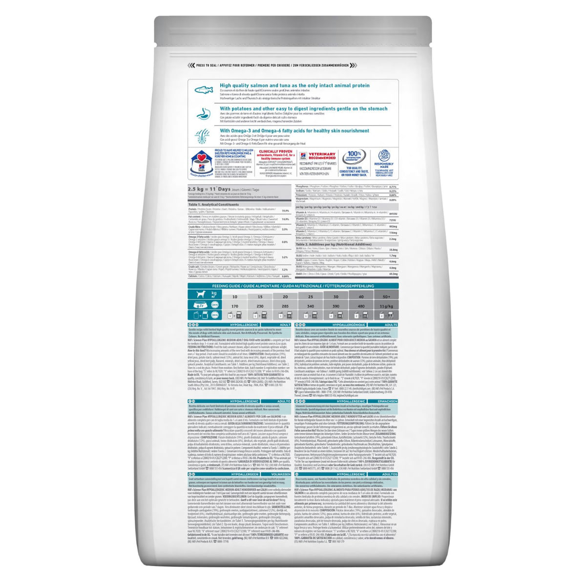 HILL\'S Science Plan No Grain Hypoallergenic, M, Somon, hrană uscată fără cereale câini, sistem digestiv, alergii, 12kg - 2 | YEO