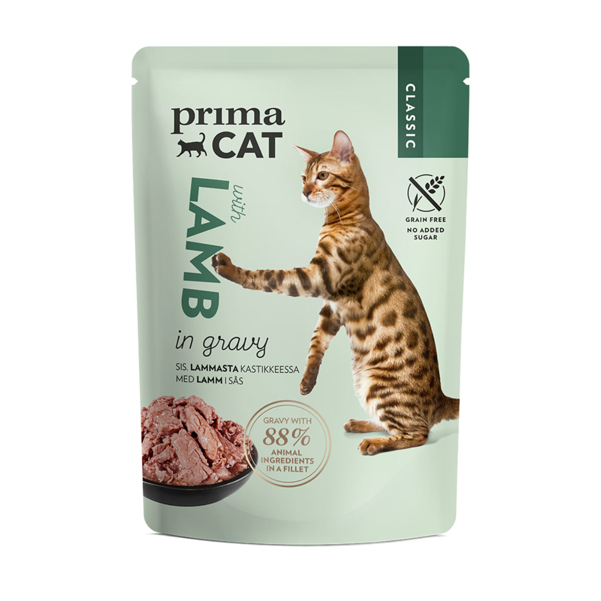 PRIMA CAT Classic, Miel, plic hrană umedă fără cereale pisici, (în sos), bax, 85g x 28buc