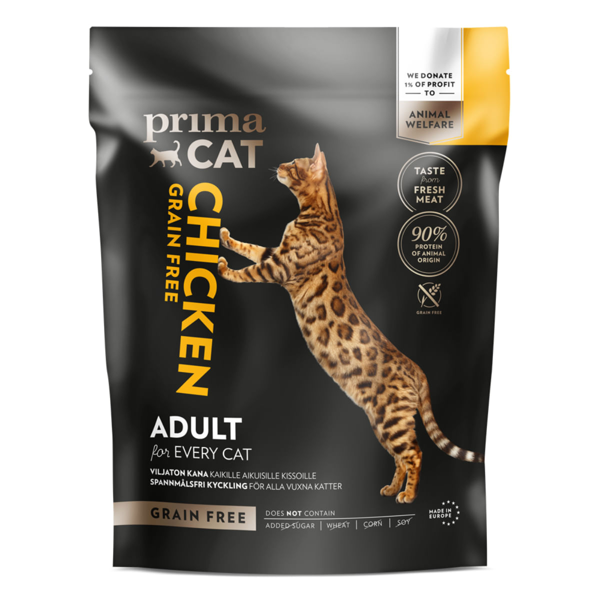 PRIMA CAT, Pui, hrană uscată fără cereale pisici, 1.4kg - 1 | YEO