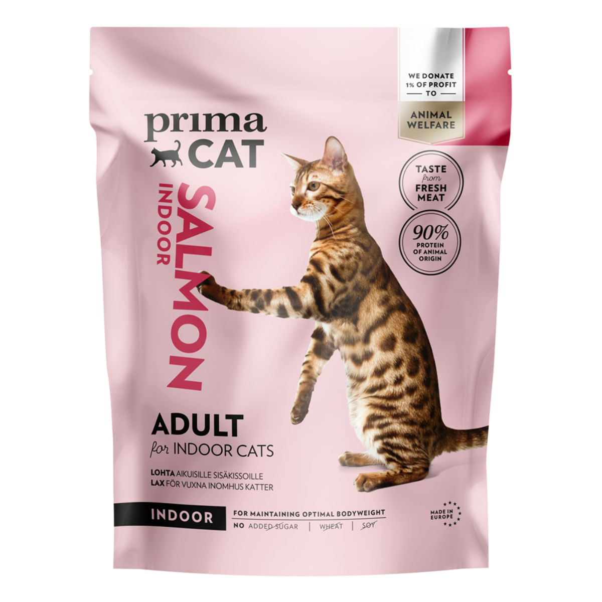 PRIMA CAT Indoor, Somon, hrană uscată pisici, 400g